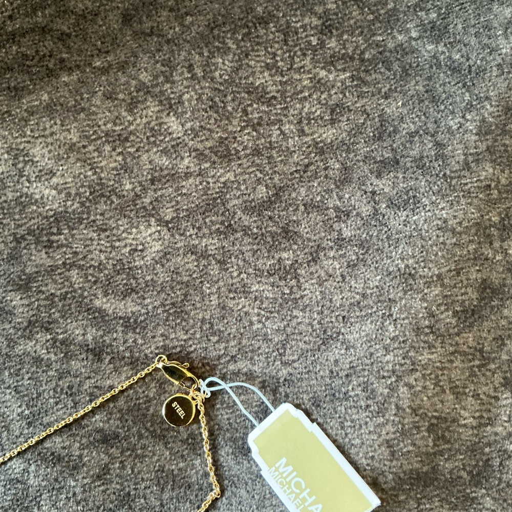 Michael Kors Gold Circle Pendant Necklace - Picture 4 of 7